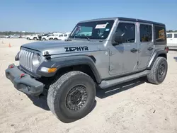 Salvage cars for sale at Houston, TX auction: 2019 Jeep Wrangler Unlimited Sport