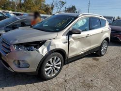 Salvage cars for sale at Bridgeton, MO auction: 2017 Ford Escape Titanium