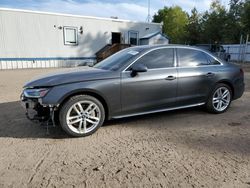 Salvage cars for sale from Copart Lyman, ME: 2020 Audi A4 Premium Plus