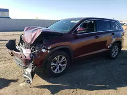 Salvage cars for sale at Greenwood, NE auction: 2016 Toyota Highlander LE