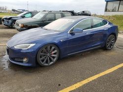 Salvage cars for sale at Woodhaven, MI auction: 2016 Tesla Model S