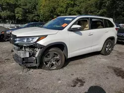 Salvage cars for sale at Austell, GA auction: 2017 Toyota Highlander Limited