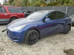 Salvage cars for sale at Waldorf, MD auction: 2022 Tesla Model Y