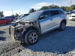 Salvage cars for sale at Mebane, NC auction: 2015 Toyota Highlander XLE