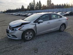 Chevrolet salvage cars for sale: 2016 Chevrolet Cruze LS