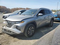 Salvage cars for sale at Windsor, NJ auction: 2022 Hyundai Tucson Blue