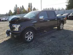 Salvage cars for sale at Graham, WA auction: 2015 Ford F150 Supercrew