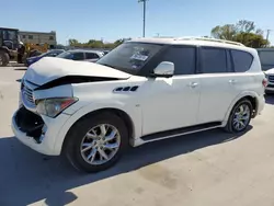 Salvage cars for sale at Wilmer, TX auction: 2014 Infiniti QX80