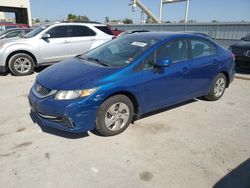 Salvage cars for sale at Kansas City, KS auction: 2013 Honda Civic LX