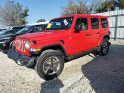 Salvage cars for sale at Arcadia, FL auction: 2018 Jeep Wrangler Unlimited Sahara