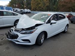 Chevrolet salvage cars for sale: 2018 Chevrolet Cruze LT