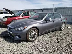 Salvage cars for sale at Reno, NV auction: 2021 Infiniti Q50 Luxe