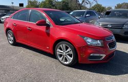 Salvage cars for sale at Grand Prairie, TX auction: 2015 Chevrolet Cruze LTZ