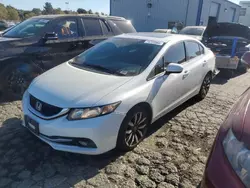 Salvage cars for sale at Vallejo, CA auction: 2015 Honda Civic EXL