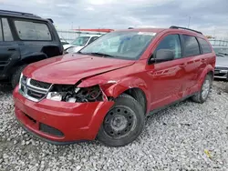 Salvage cars for sale at Cahokia Heights, IL auction: 2017 Dodge Journey SE