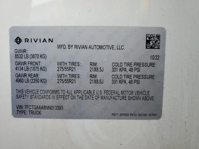 2022 Rivian R1T Adventure