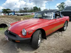 Salvage cars for sale at Riverview, FL auction: 1978 MG MGB