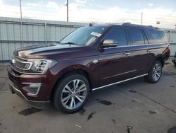 Ford Expedition salvage cars for sale: 2020 Ford Expedition Max King Ranch