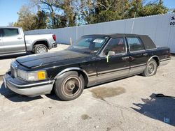 Salvage cars for sale at Bridgeton, MO auction: 1991 Lincoln Town Car Signature