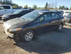 Salvage cars for sale at Bowmanville, ON auction: 2012 Honda Civic LX