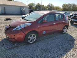 Salvage cars for sale at Columbus, OH auction: 2012 Nissan Leaf SV