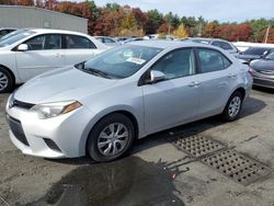 Salvage cars for sale from Copart Exeter, RI: 2015 Toyota Corolla L