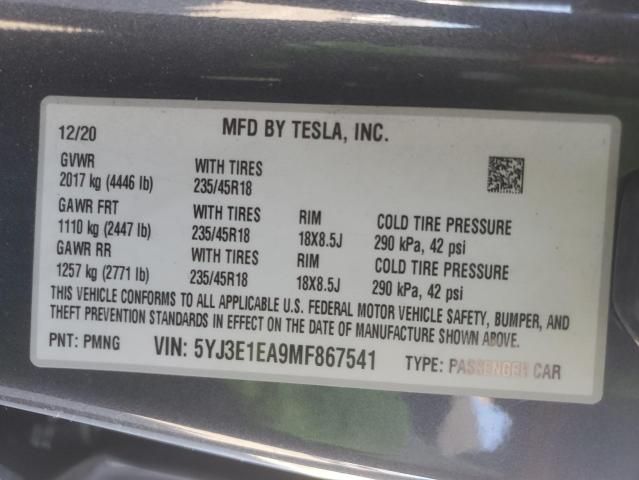 2021 Tesla Model 3