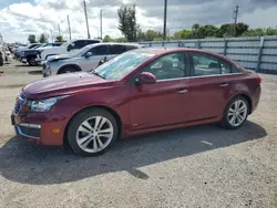 Salvage cars for sale from Copart Miami, FL: 2016 Chevrolet Cruze Limited LTZ