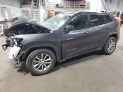 Salvage cars for sale at Ham Lake, MN auction: 2021 Jeep Cherokee Latitude LUX