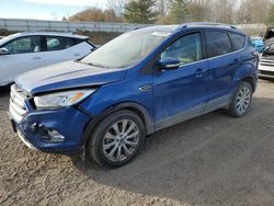 Salvage cars for sale at Davison, MI auction: 2017 Ford Escape Titanium