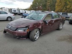 Salvage cars for sale at Glassboro, NJ auction: 2013 Volkswagen Passat SE