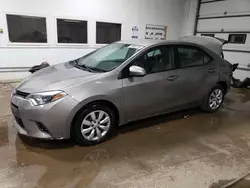 Salvage cars for sale at Blaine, MN auction: 2015 Toyota Corolla L