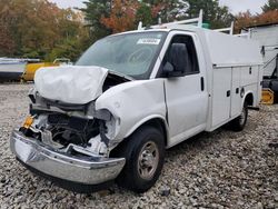 Salvage trucks for sale at West Warren, MA auction: 2019 Chevrolet Express G3500