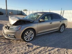 Salvage cars for sale at Andrews, TX auction: 2018 Volkswagen Passat SEL Premium