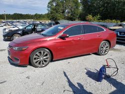 Chevrolet Malibu Premier salvage cars for sale: 2016 Chevrolet Malibu Premier