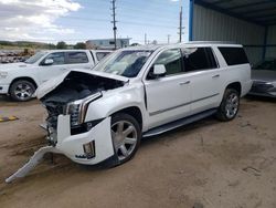 Salvage cars for sale from Copart Colorado Springs, CO: 2020 Cadillac Escalade ESV Premium Luxury