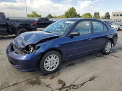 Honda Civic Vehiculos salvage en venta: 2005 Honda Civic LX