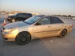 Salvage cars for sale at Grand Prairie, TX auction: 2002 Toyota Camry LE