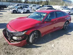 Salvage cars for sale at Spartanburg, SC auction: 2021 Honda Accord Sport SE