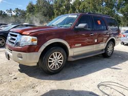 Salvage cars for sale at Ocala, FL auction: 2007 Ford Expedition Eddie Bauer