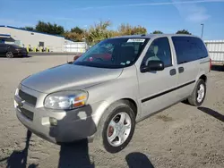 Salvage cars for sale at Sacramento, CA auction: 2007 Chevrolet Uplander LS