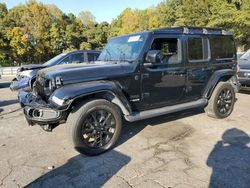 Jeep Wrangler salvage cars for sale: 2021 Jeep Wrangler Unlimited Sahara