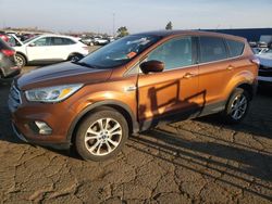 Salvage cars for sale at Woodhaven, MI auction: 2017 Ford Escape SE