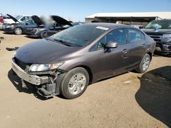 Honda Civic salvage cars for sale: 2013 Honda Civic LX