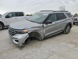 Salvage cars for sale at Kansas City, KS auction: 2022 Ford Explorer XLT