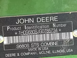 John Deere s680 salvage cars for sale: 2016 John Deere S680