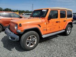 Salvage cars for sale from Copart Midway, FL: 2018 Jeep Wrangler Unlimited Sahara