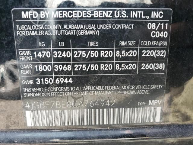 2012 Mercedes-Benz GL 450 4matic