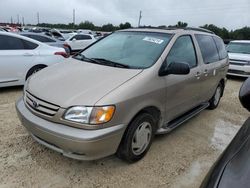 Salvage cars for sale at Arcadia, FL auction: 2002 Toyota Sienna LE