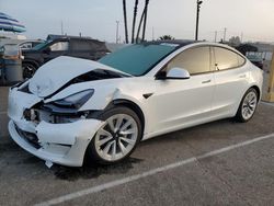 Salvage cars for sale at auction: 2021 Tesla Model 3